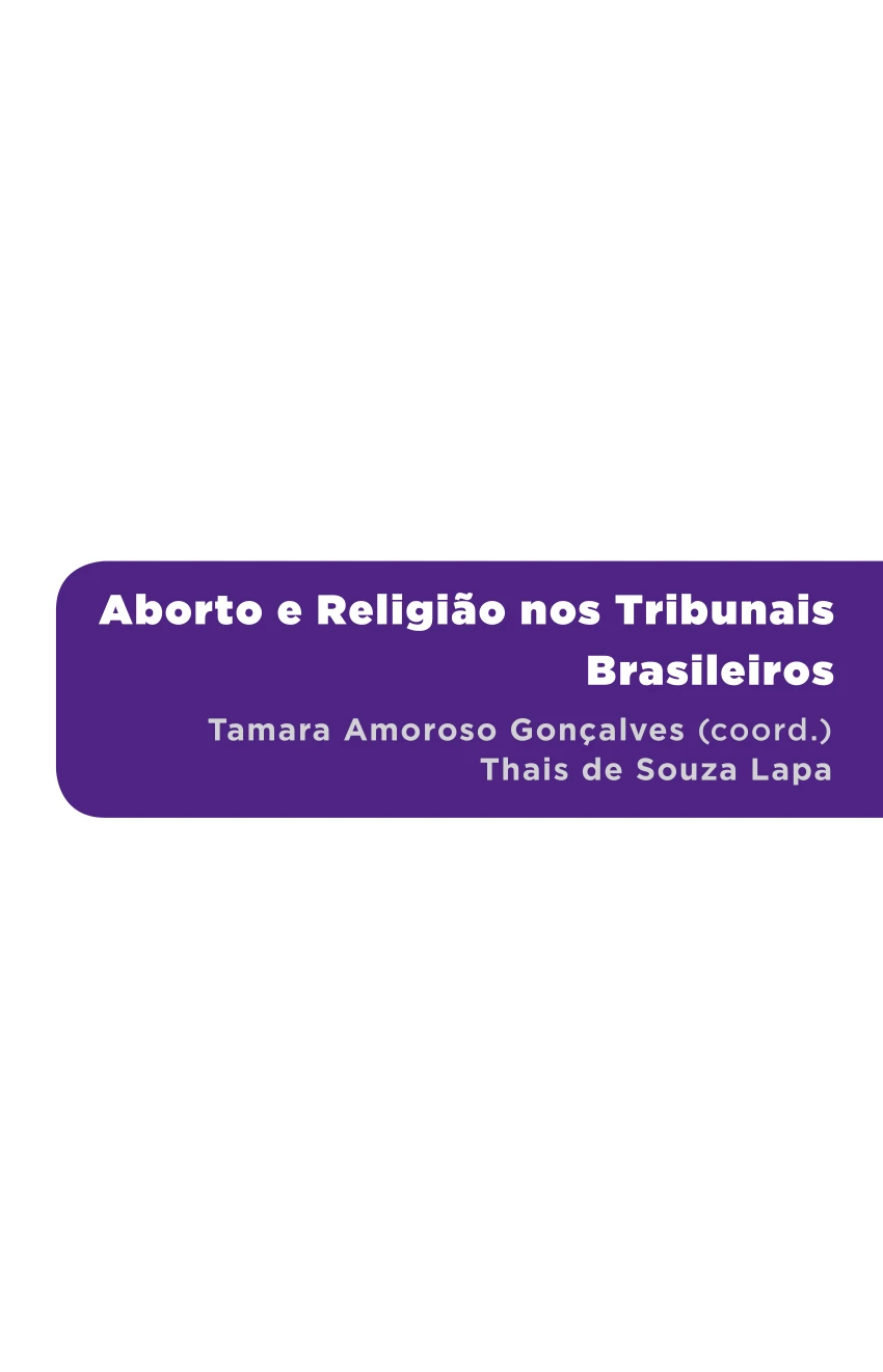 Cover of the book titled 'Aborto e Religião nos Tribunais Brasileiros'